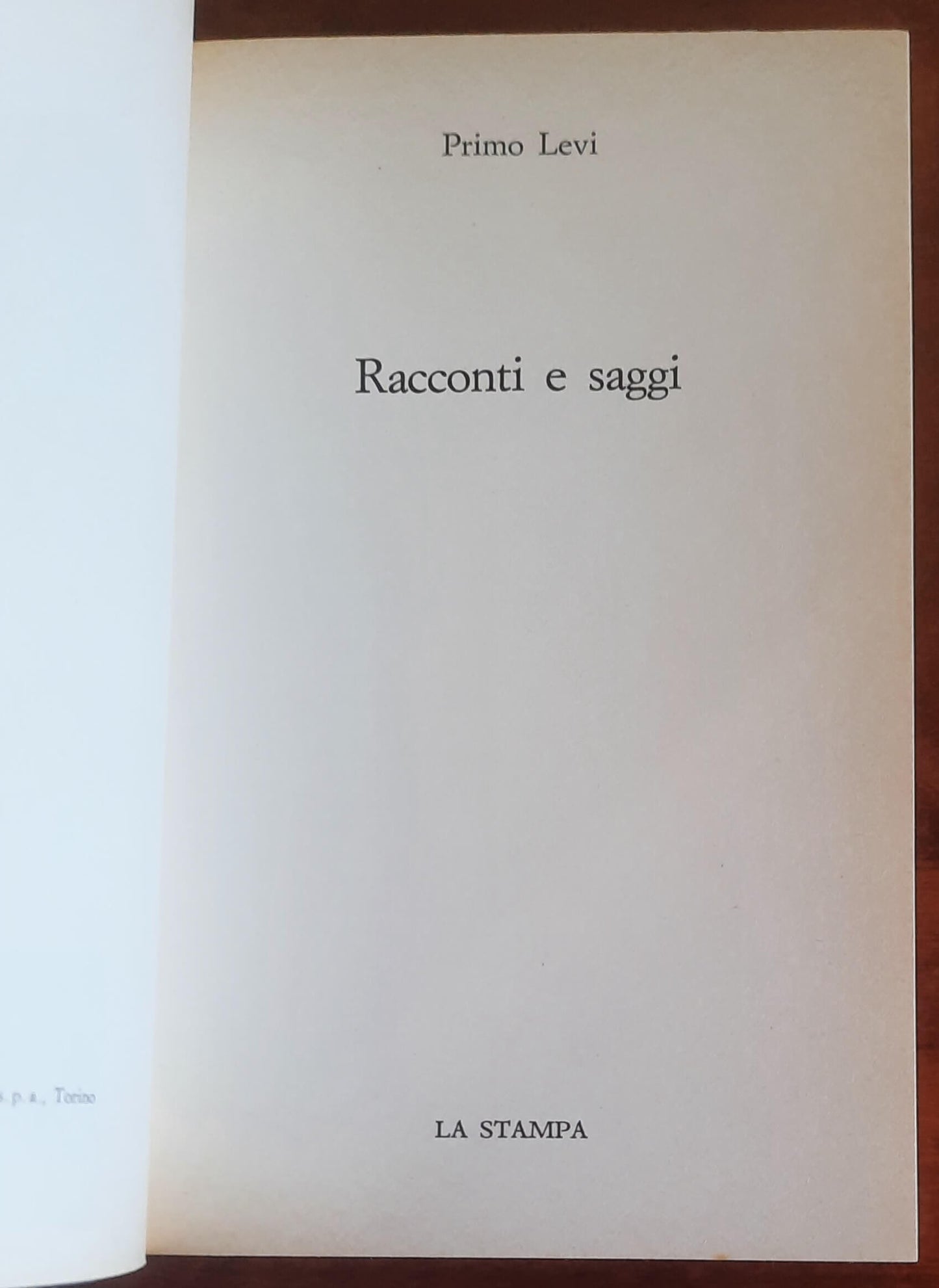 Racconti e saggi - di Primo Levi - La Stampa