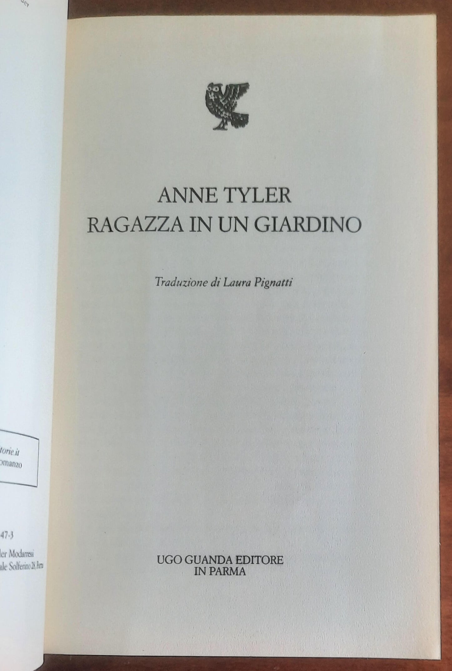 Ragazza in un giardino - di Anne Tyler - Guanda