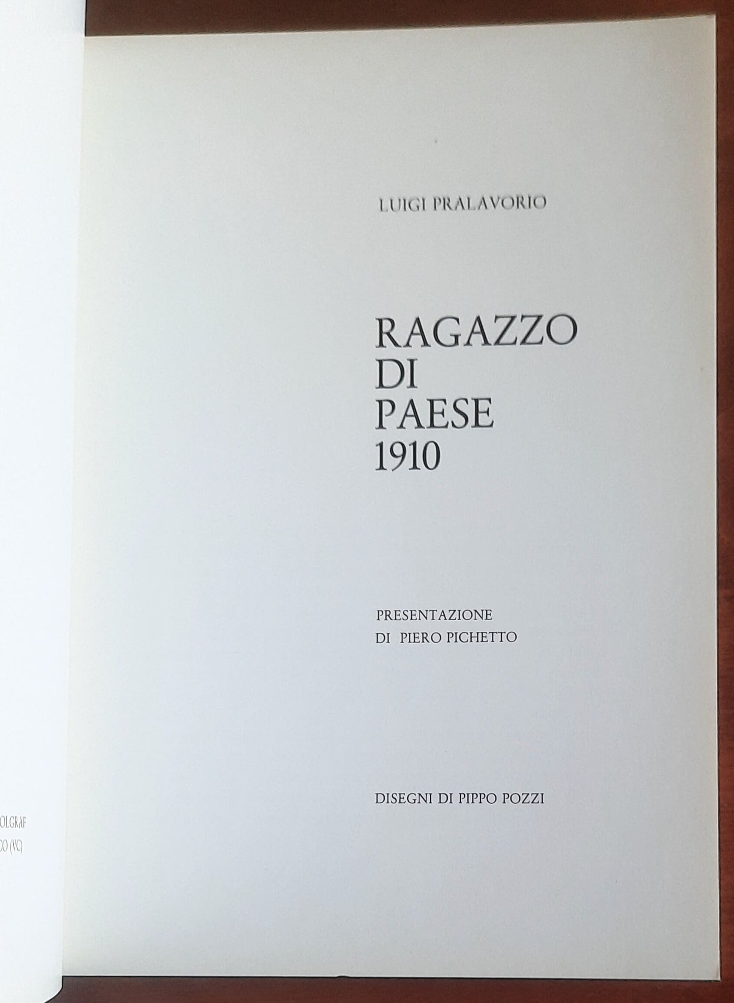Ragazzo di paese 1910. Vita biellese nei primi anni del secolo
