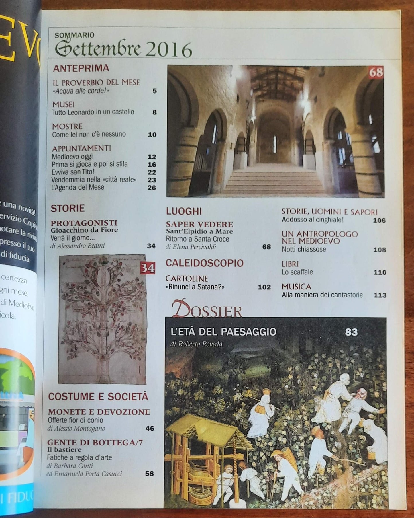 Rivista Medioevo n. 236 - Settembre 2016 - La grande armonia - L'uomo e l'ambiente nell'età di mezzo