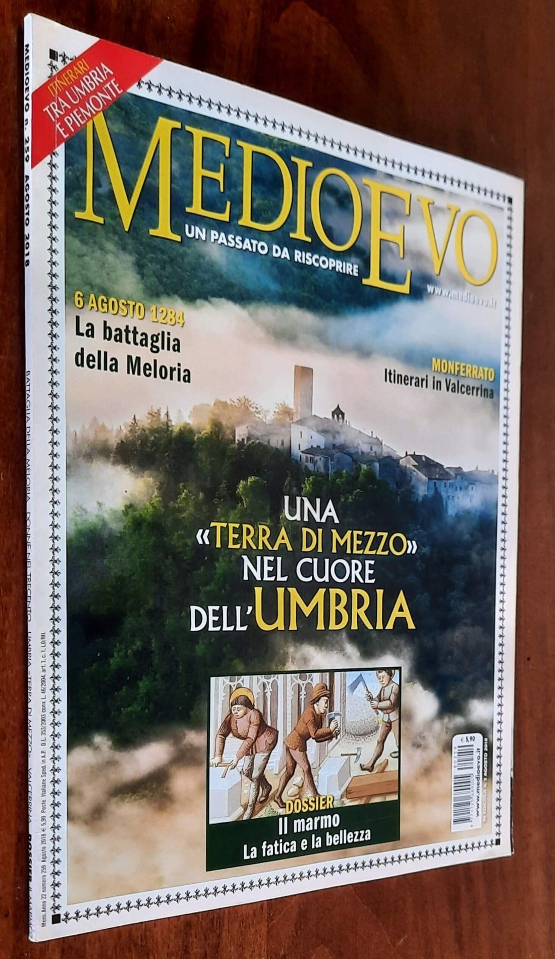 Rivista Medioevo n. 259 - Agosto 2018 - Una terra di mezzo nel cuore dell'Umbria