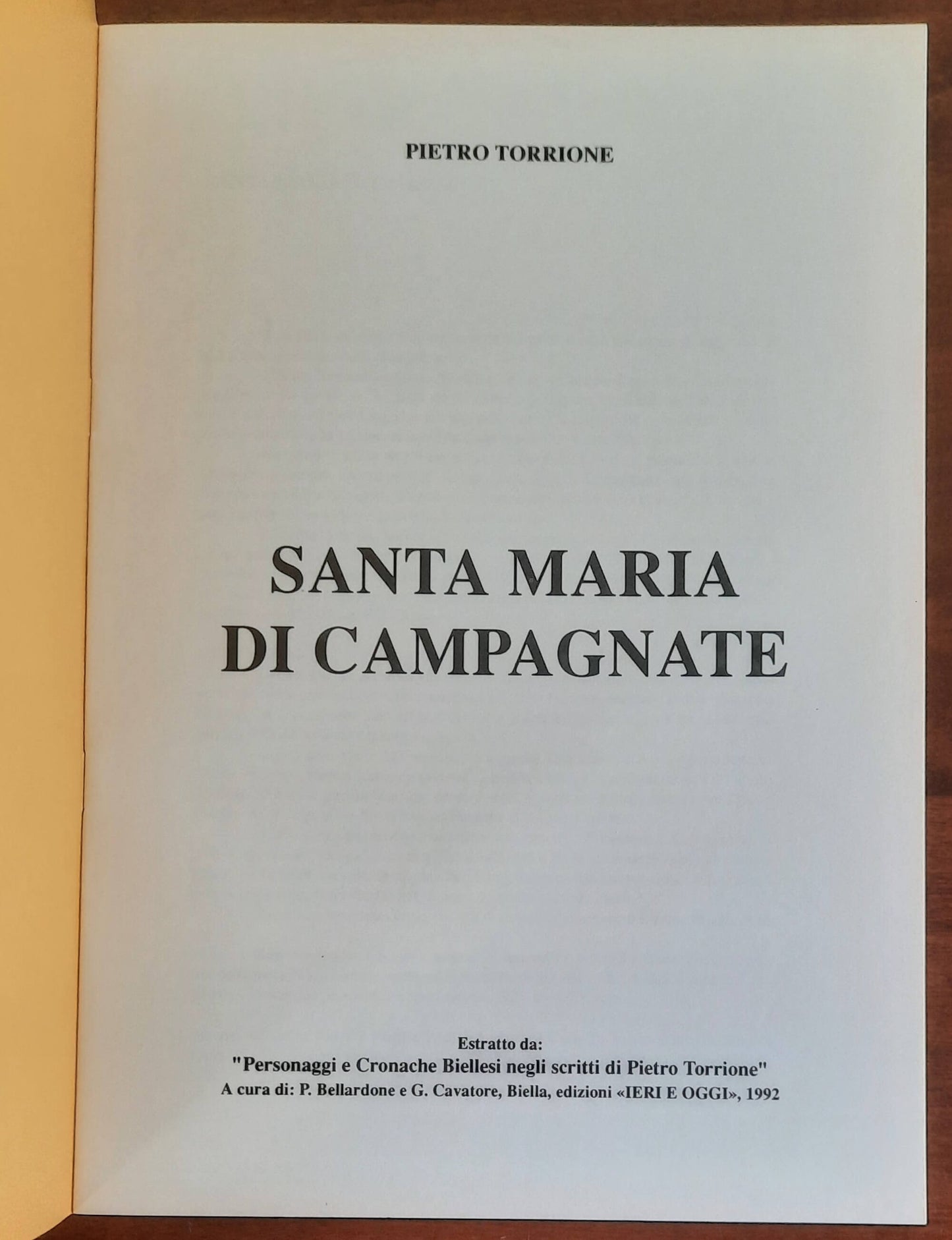 Santa Maria di Campagnate - di Pietro Torrione - Edizioni Ieri E Oggi