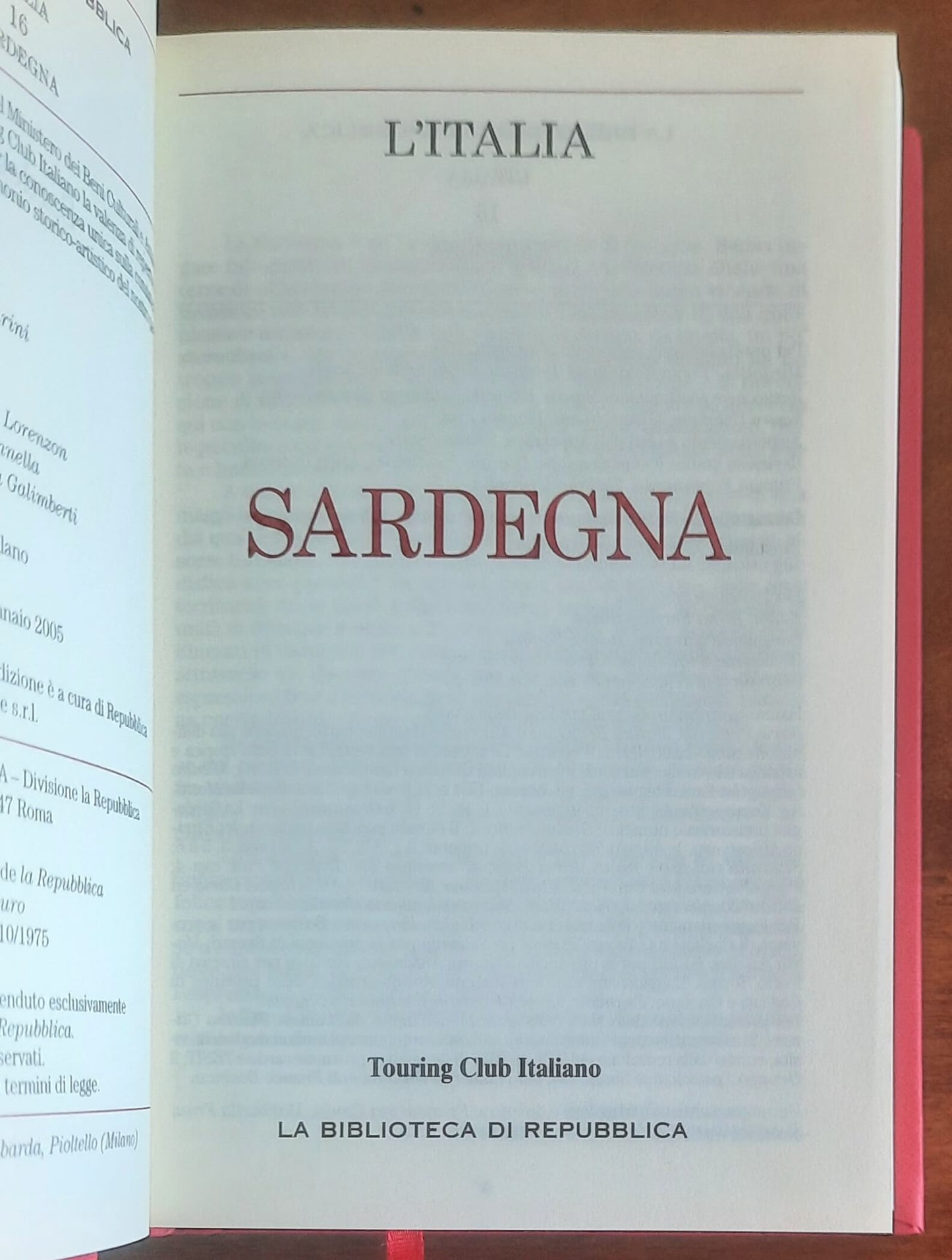 Sardegna - Touring Club Italiano - La Biblioteca Di Repubblica