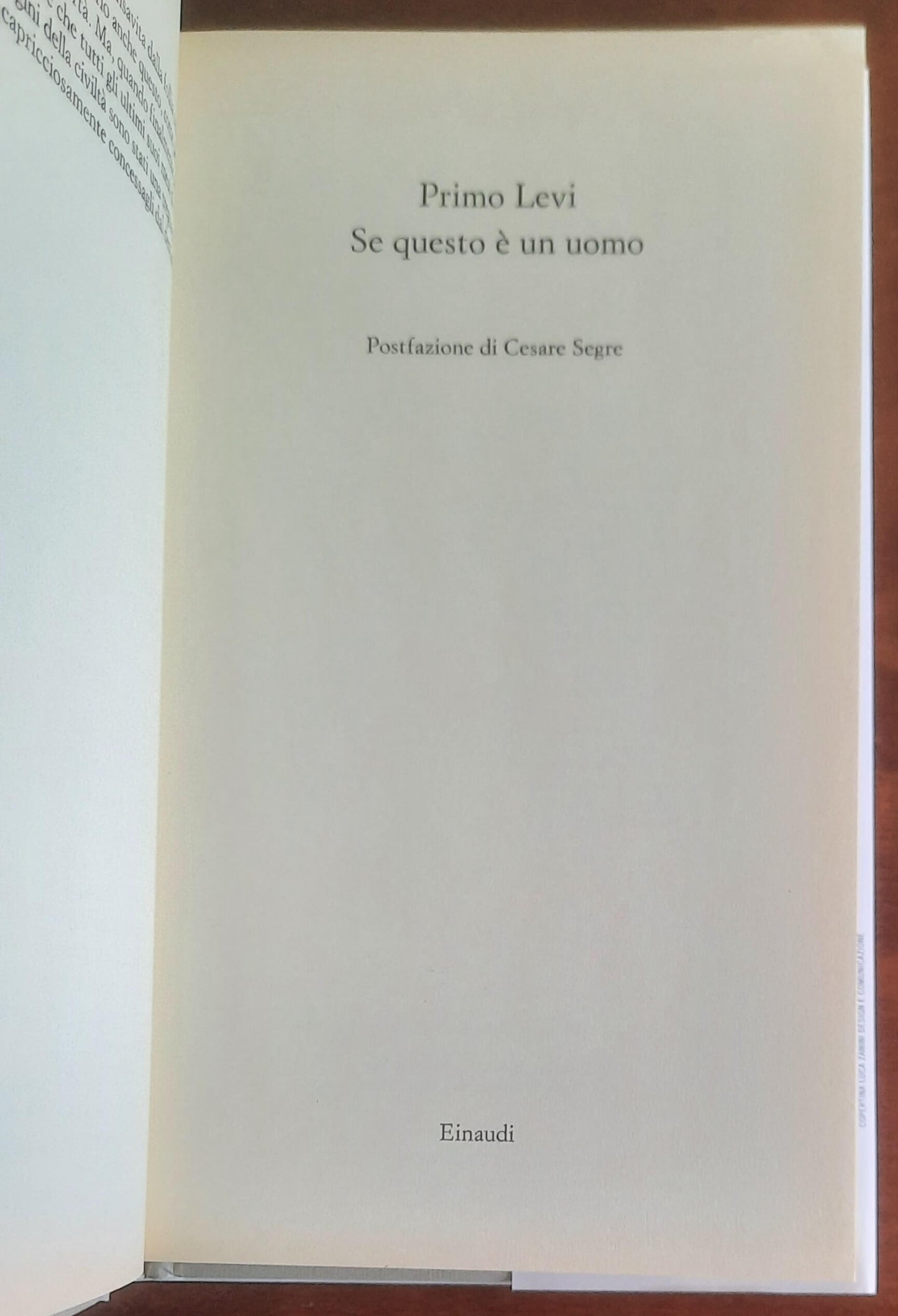 Se questo è un uomo - di Primo Levi - La Stampa