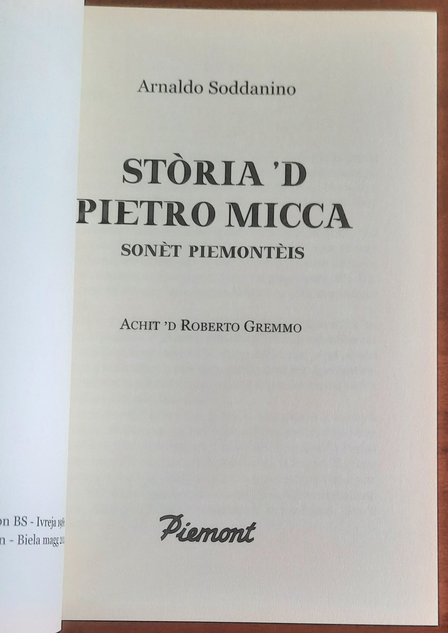 Storia ‘d Pietro Micca. Sonet piemonteis