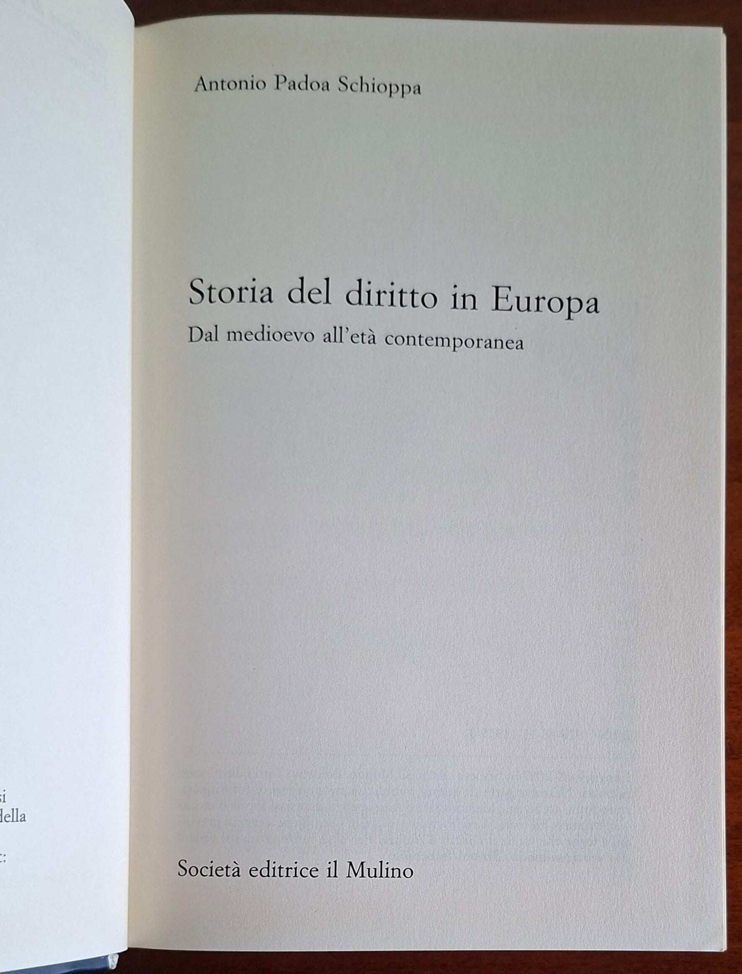 Storia del diritto in Europa. Dal medioevo all'età contemporanea - Il Mulino