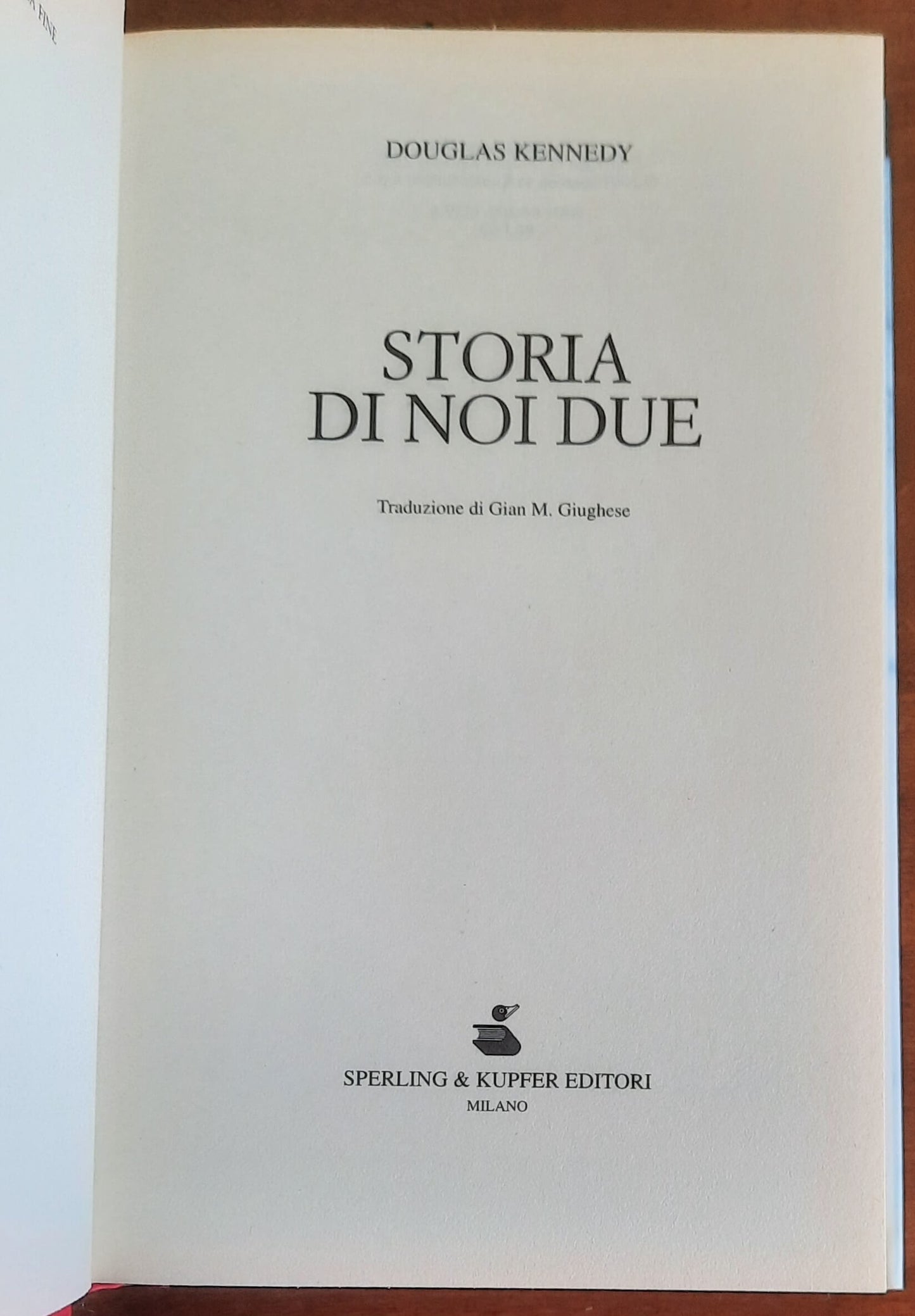 Storia di noi due - di Douglas Kennedy - Sperling & Kupfer