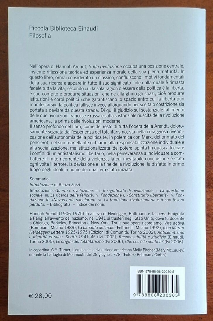 Sulla rivoluzione - Hannah Arendt - Einaudi