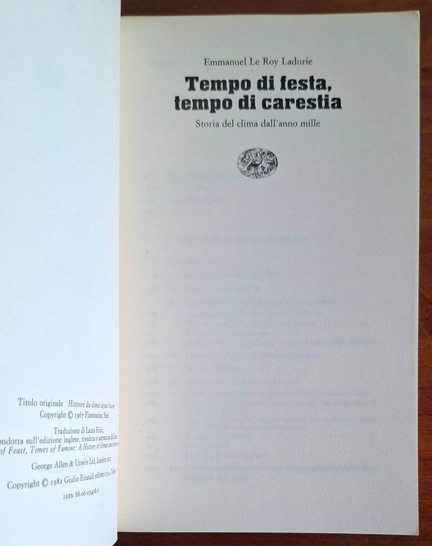 Tempo di festa, tempo di carestia. Storia del clima dall'anno mille