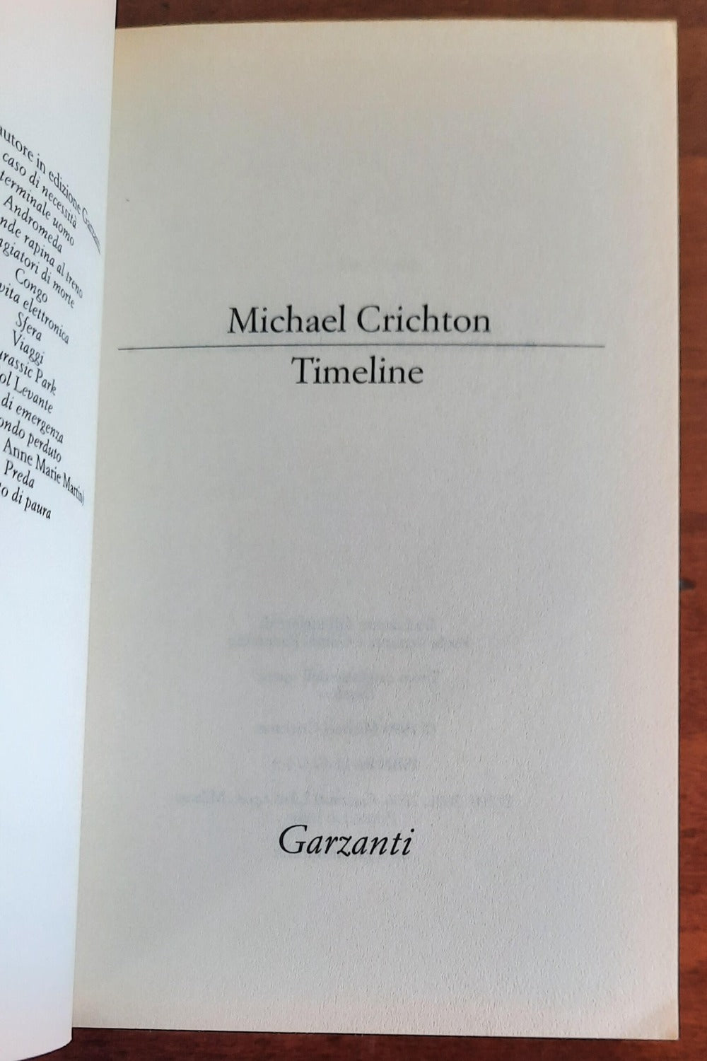 Timeline - di Michael Crichton - Libreria Biellese