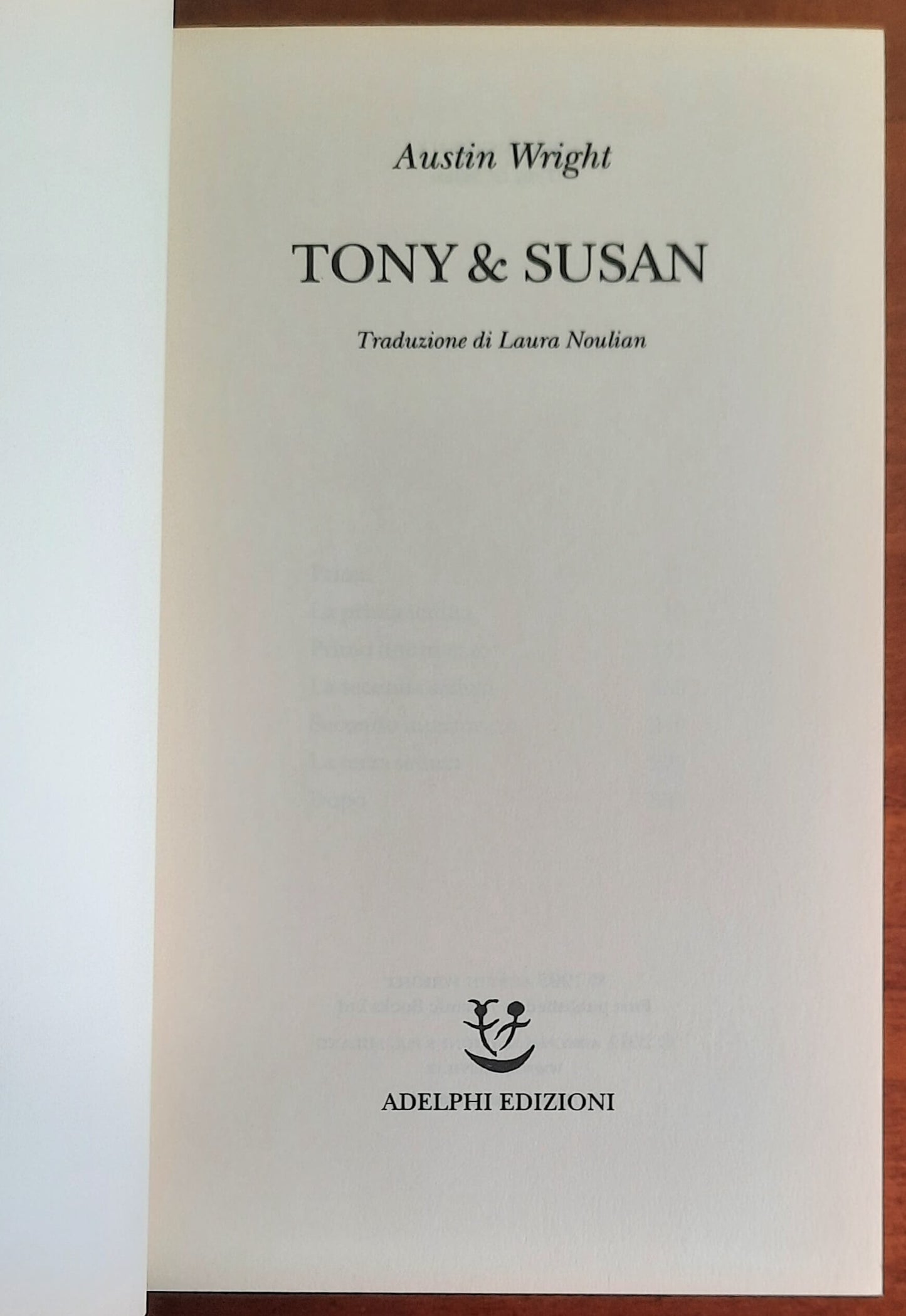 Tony & Susan - di Austin Wright - Adelphi Edizioni