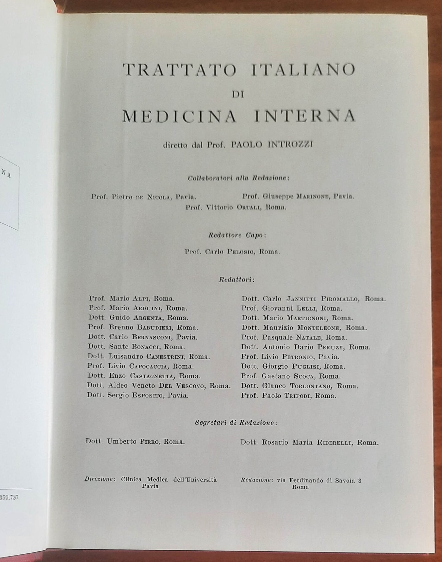 Trattato italiano di Medicina Interna - Tecniche e diagnostica di laboratorio - vol. 01