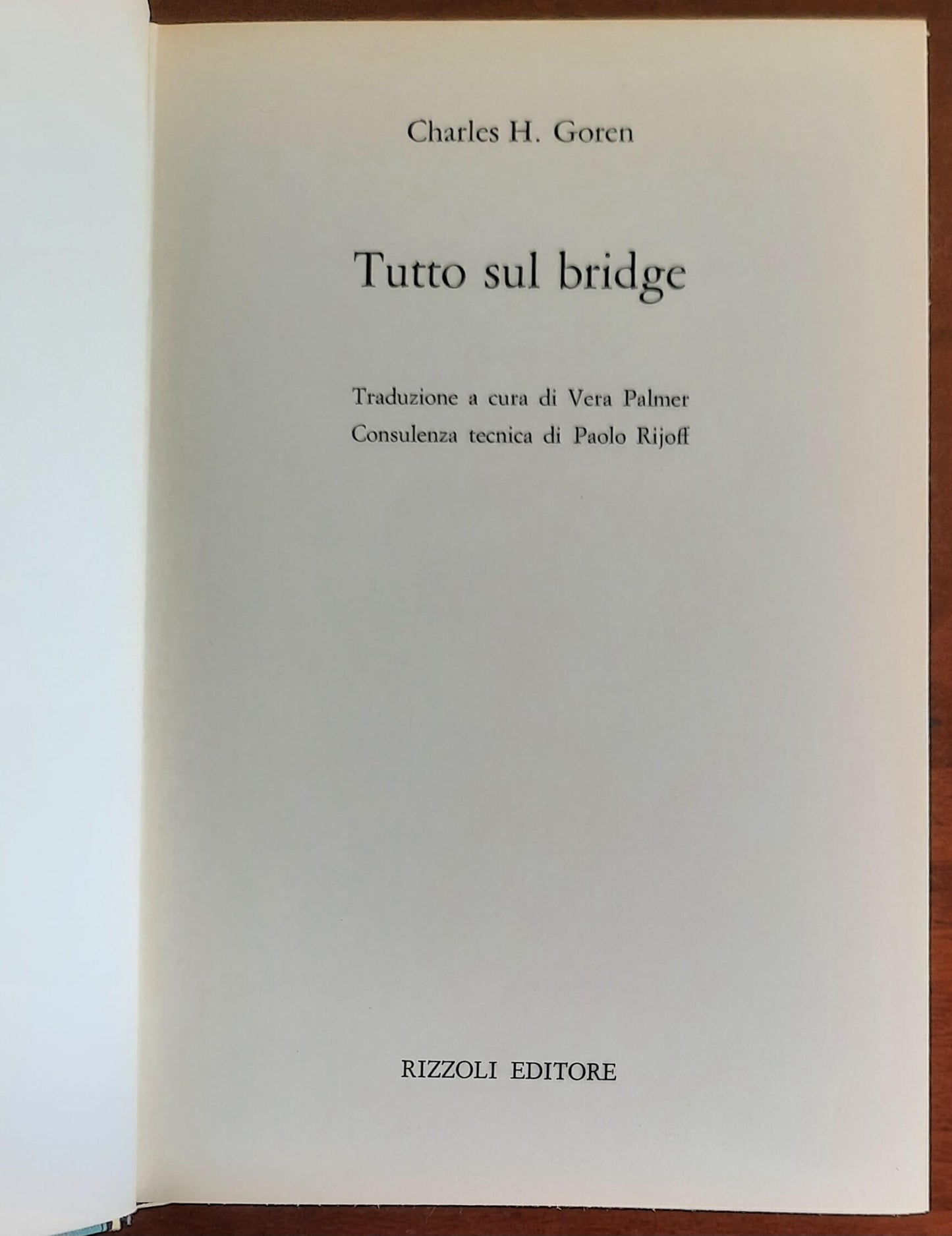 Tutto sul bridge (con sottolineature a matita) - Rizzoli