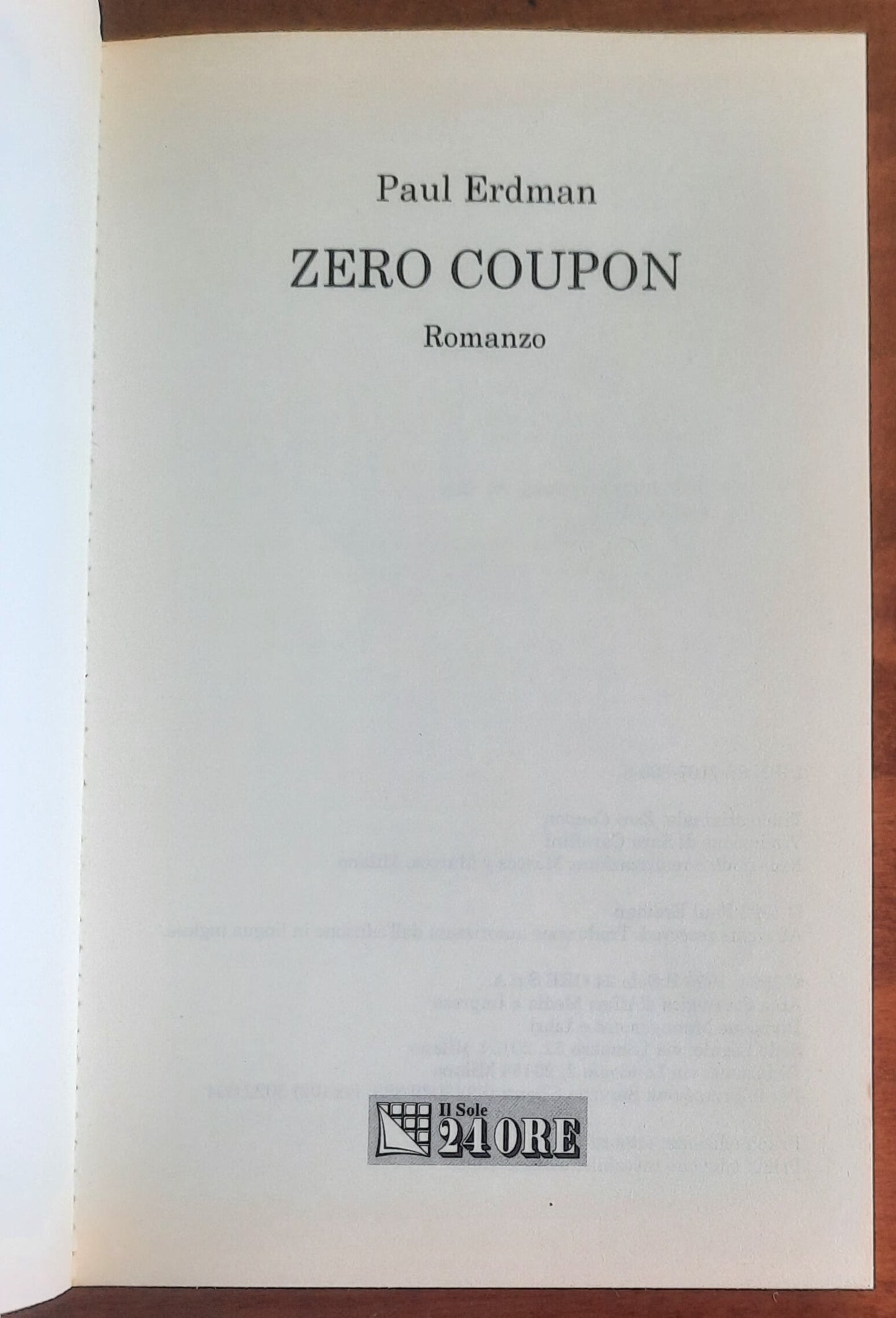 Zero Coupon - di Paul Erdman - Il Sole 24 Ore