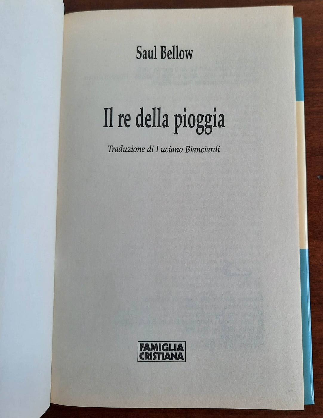 Il re della pioggia - di Saul Bellow - 1998
