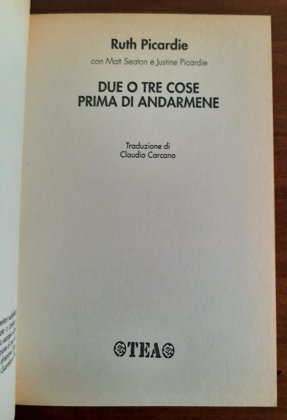 Due o tre cose prima di andarmene