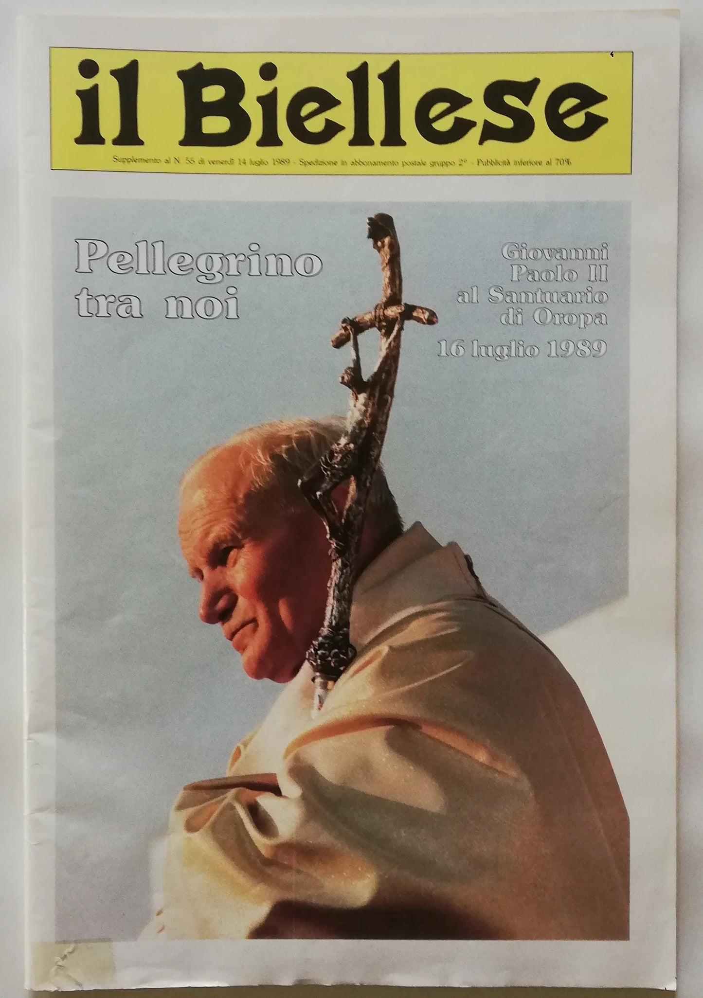 Il Biellese - Numero Speciale del 14.07.1989 - Giovanni Paolo II ad Oropa - Libreria Biellese