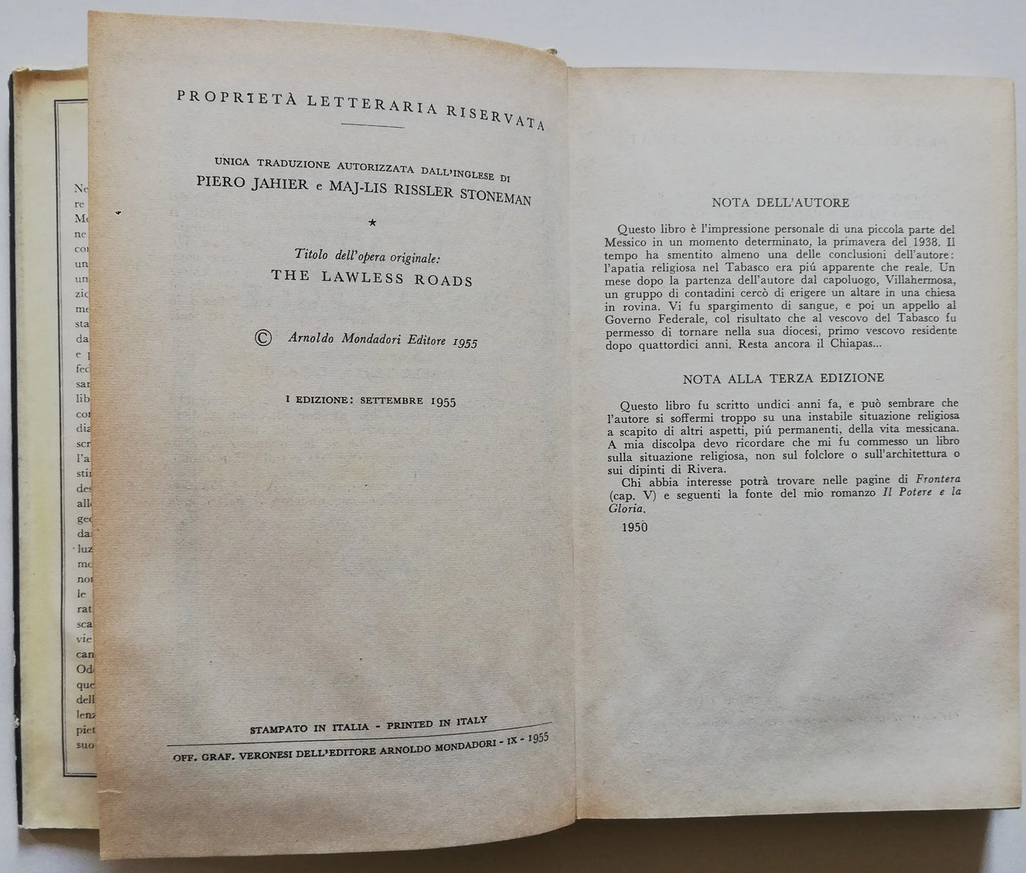 Le vie senza legge - di Graham Greene - Libreria Biellese