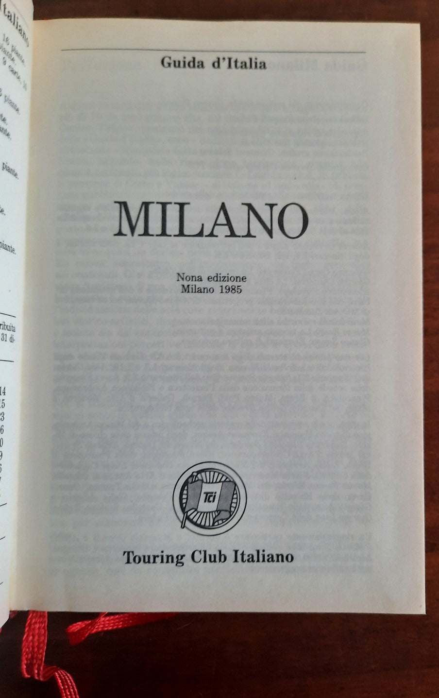 Milano - Touring Club Italiano - 1985 - Libreria Biellese