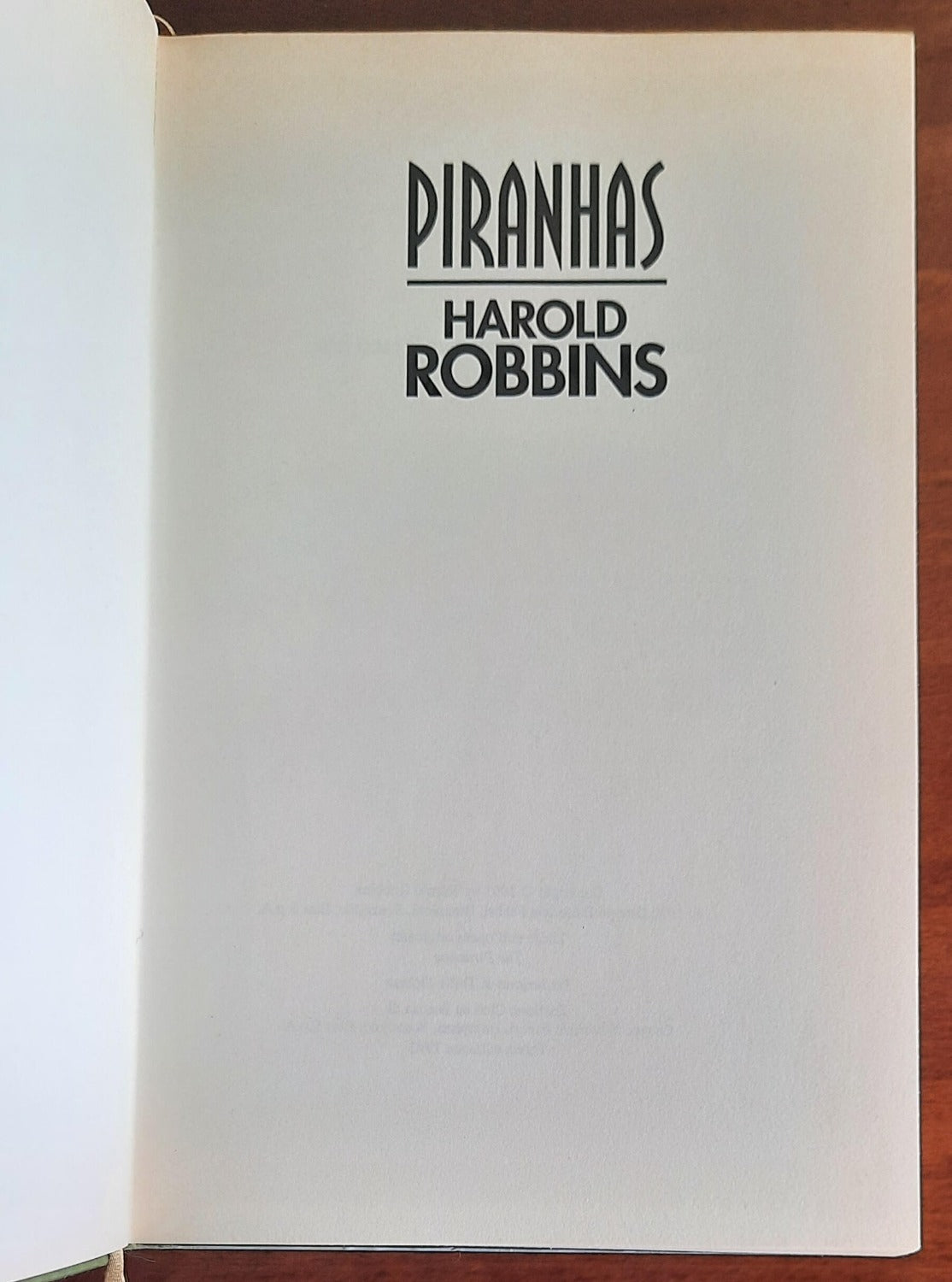 Piranhas - di H. Robbins - Edizione Club - 1992 - Libreria Biellese