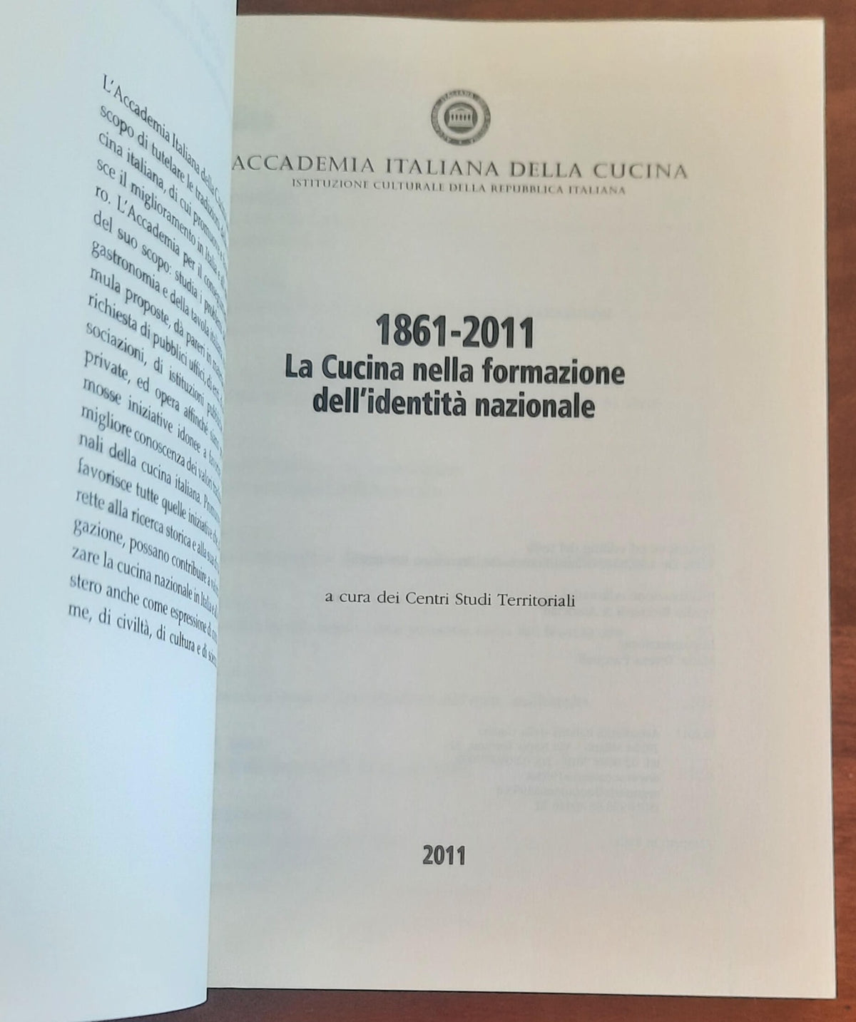 1861 - 2011. La Cucina nella formazione dell’identità nazionale