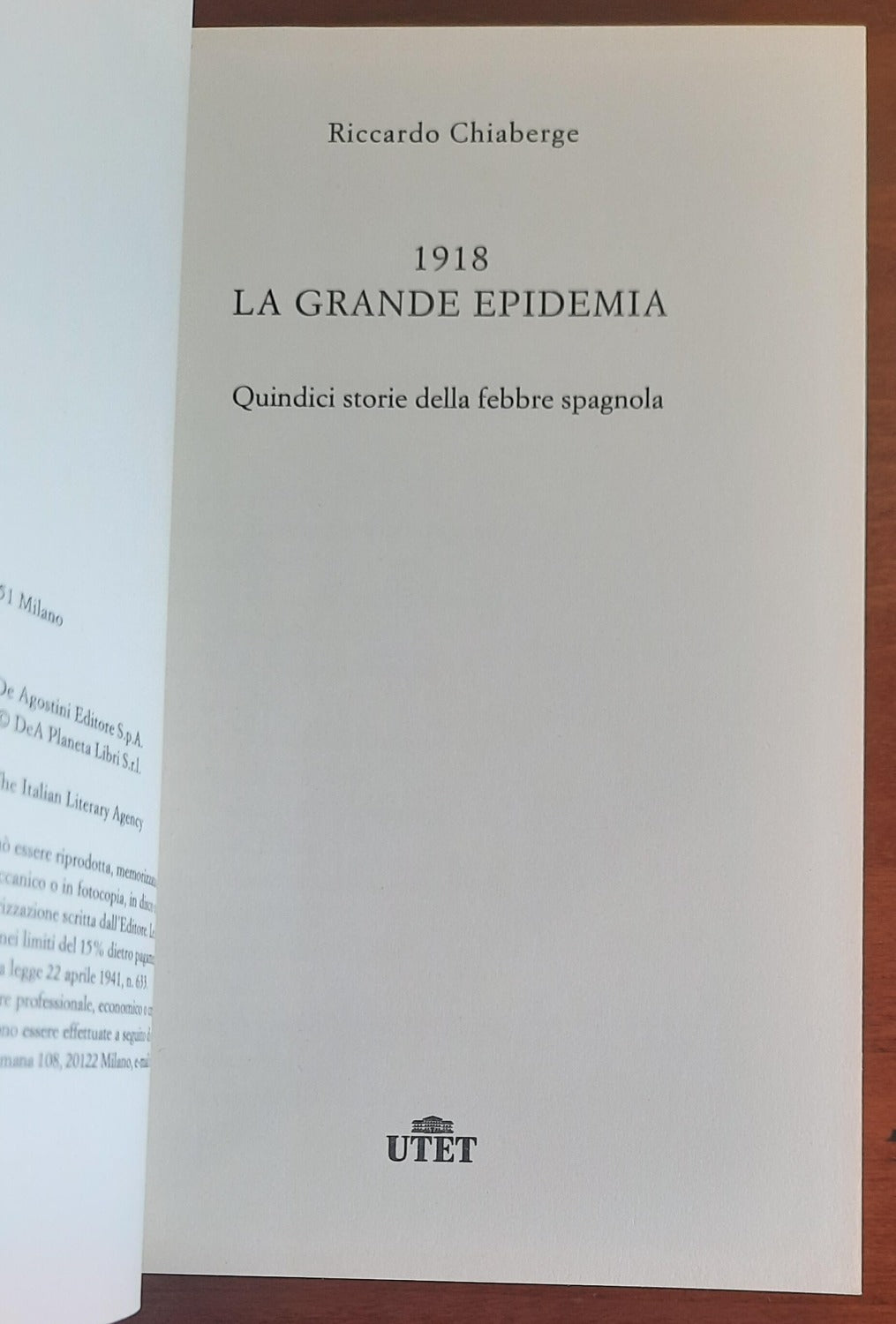 1918 La grande epidemia. Quindici storie della febbre spagnola - Libreria Biellese