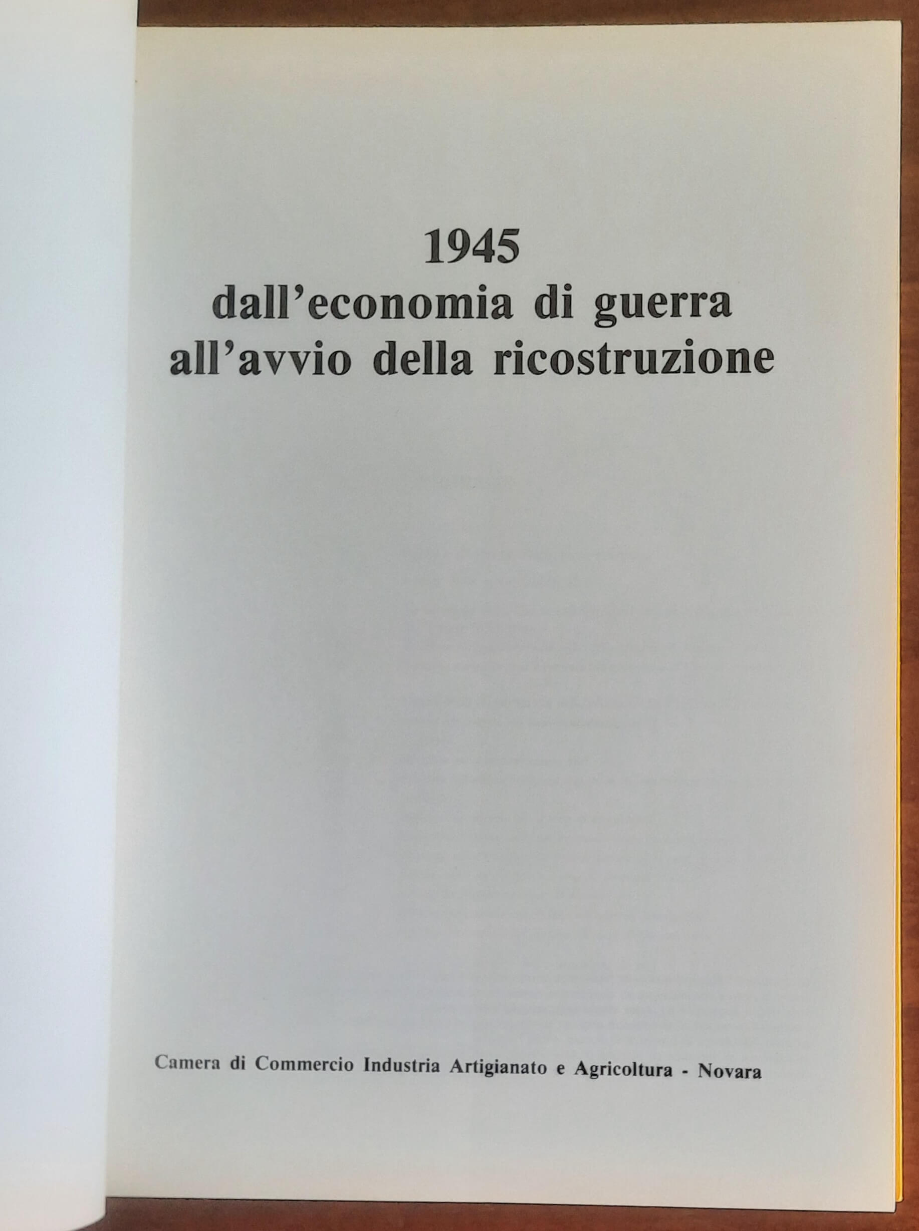 1945 dall’economia di guerra all’avvio della ricostruzione