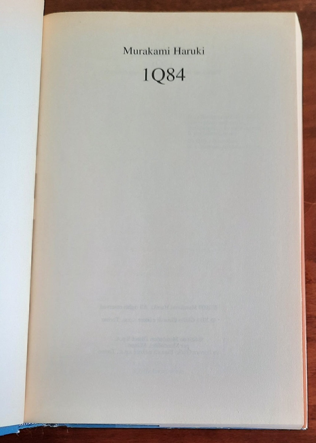 1Q84. Libro 1 e 2 Aprile-Settembre