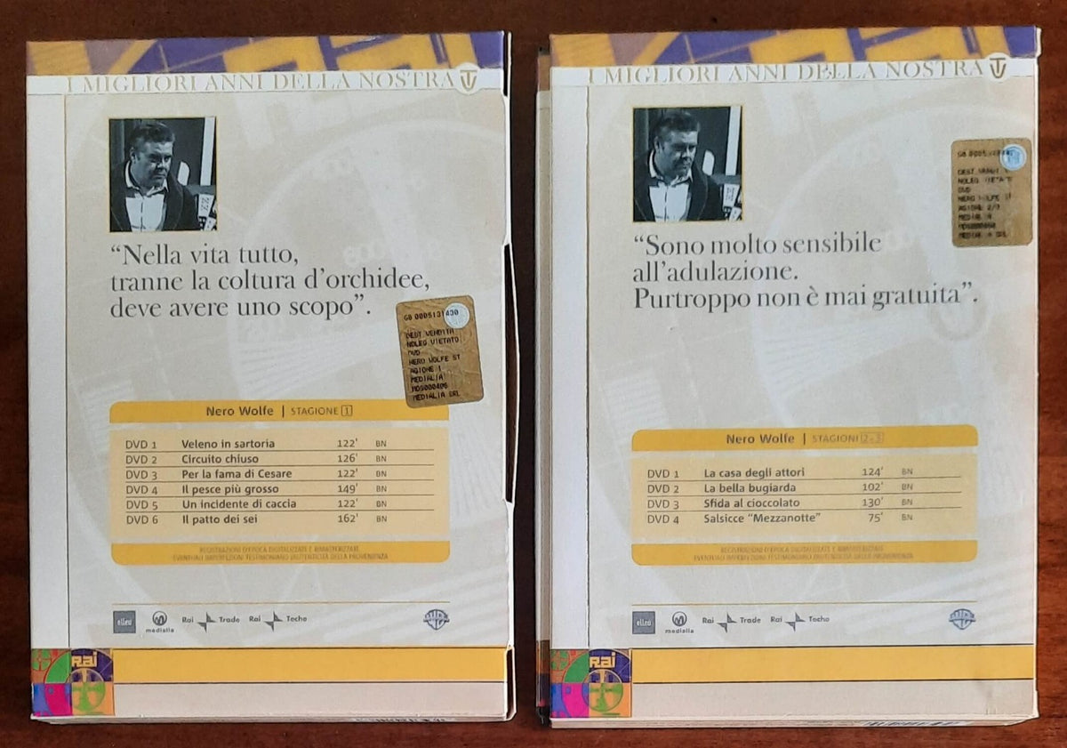 2 Cofanetti con 10 DVD complessivi: Nero Wolf - Rai Trade
