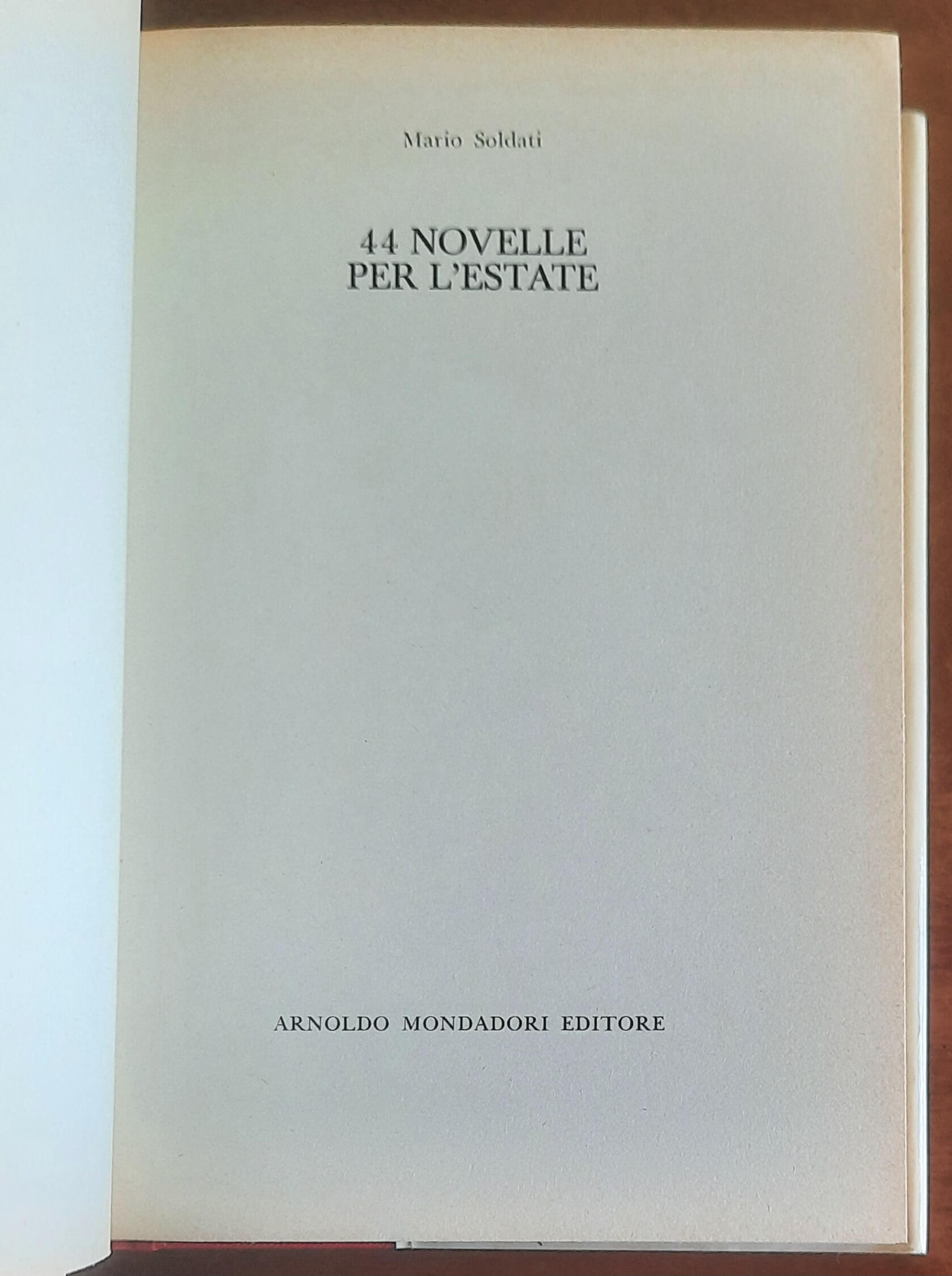 44 novelle per l'estate - di Mario Soldati - Mondadori
