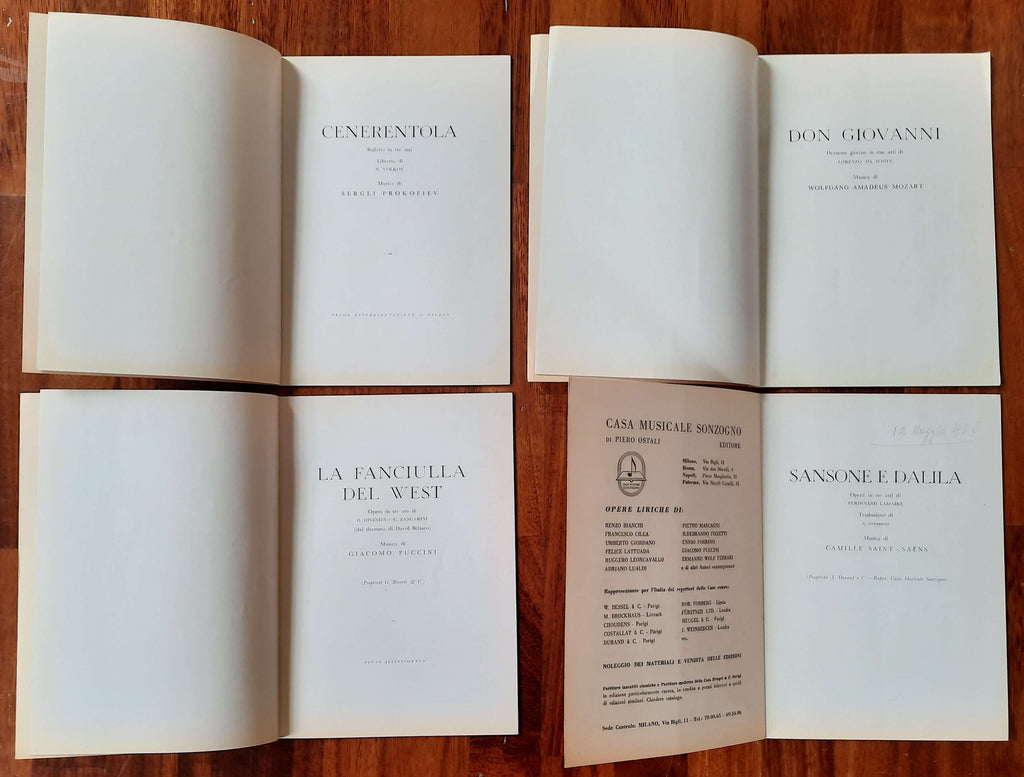 4 libretti Teatro alla Scala - Stagione Lirica 1955 - 56 (2)