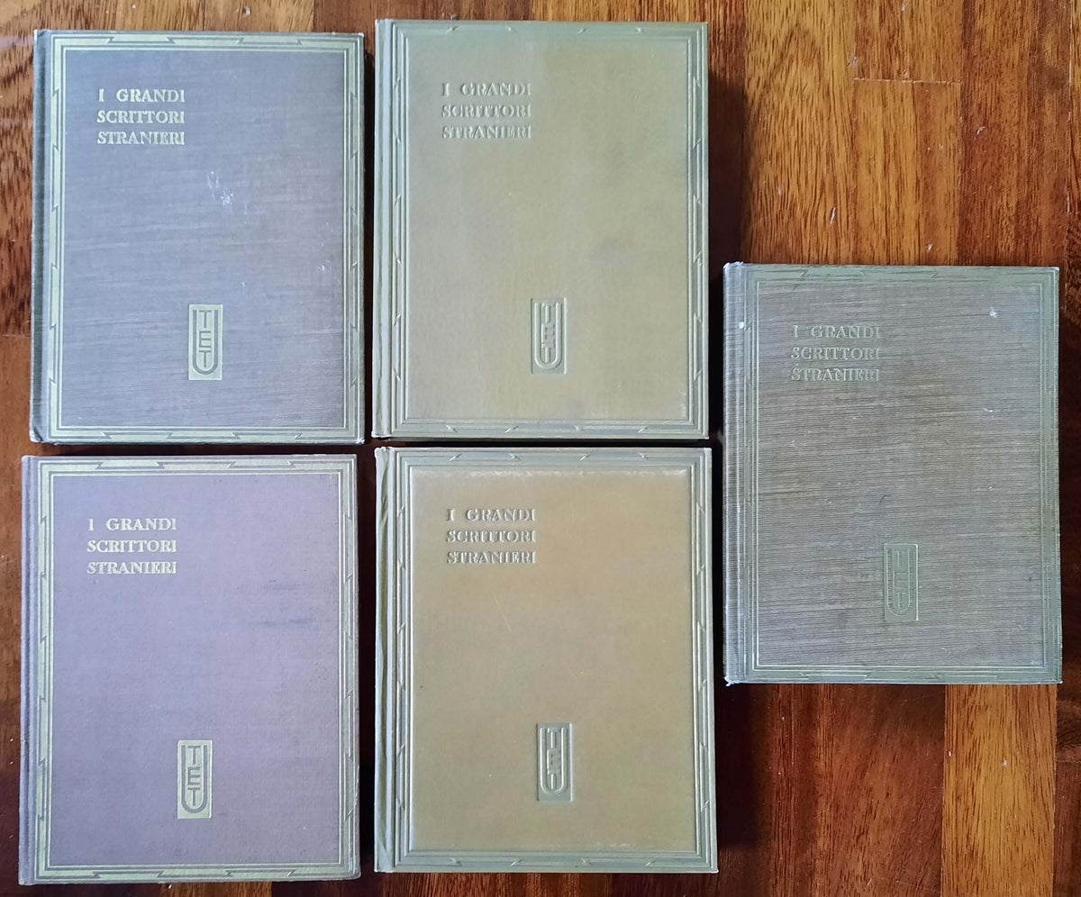 5 libri UTET - I Grandi Scrittori Stranieri - Cechov, Pusckin, Erasmo da Rotterdam, von Eichendoff, De Montaigne