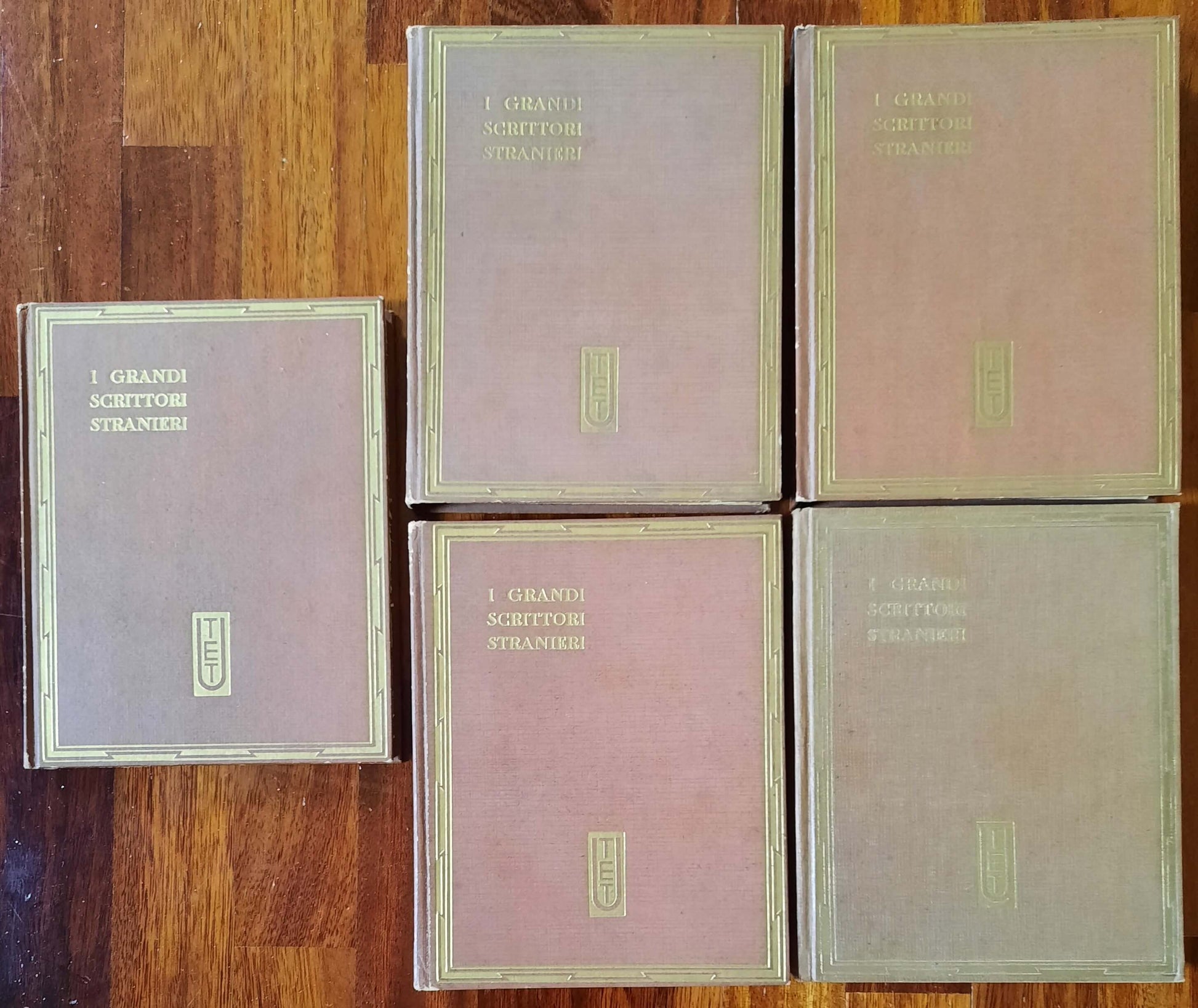 5 libri UTET - I Grandi Scrittori Stranieri - Ruskin, Eliot, De Molinos, Voltaire, Quevedo