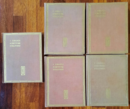 5 libri UTET - I Grandi Scrittori Stranieri - Ruskin, Eliot, De Molinos, Voltaire, Quevedo