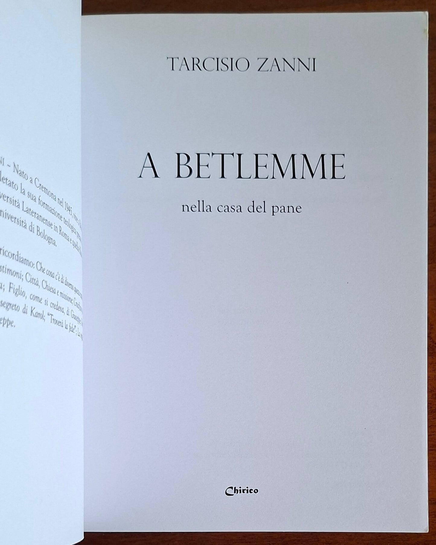 A Betlemme. Nella casa del pane - Tarcisio Zanni - Chirico