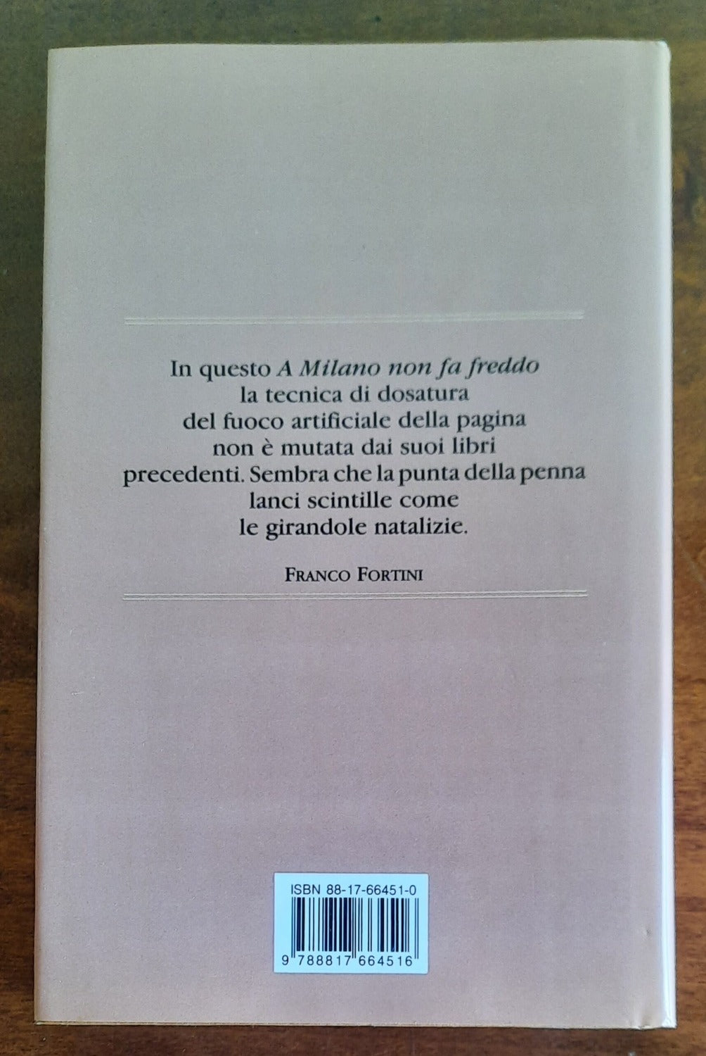 A Milano non fa freddo - Rizzoli - 1987 - Libreria Biellese