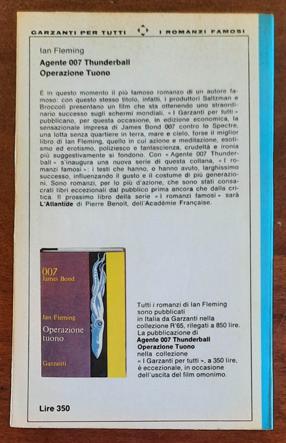 Agente 007 Thunderball Operazione Tuono - di Ian Fleming