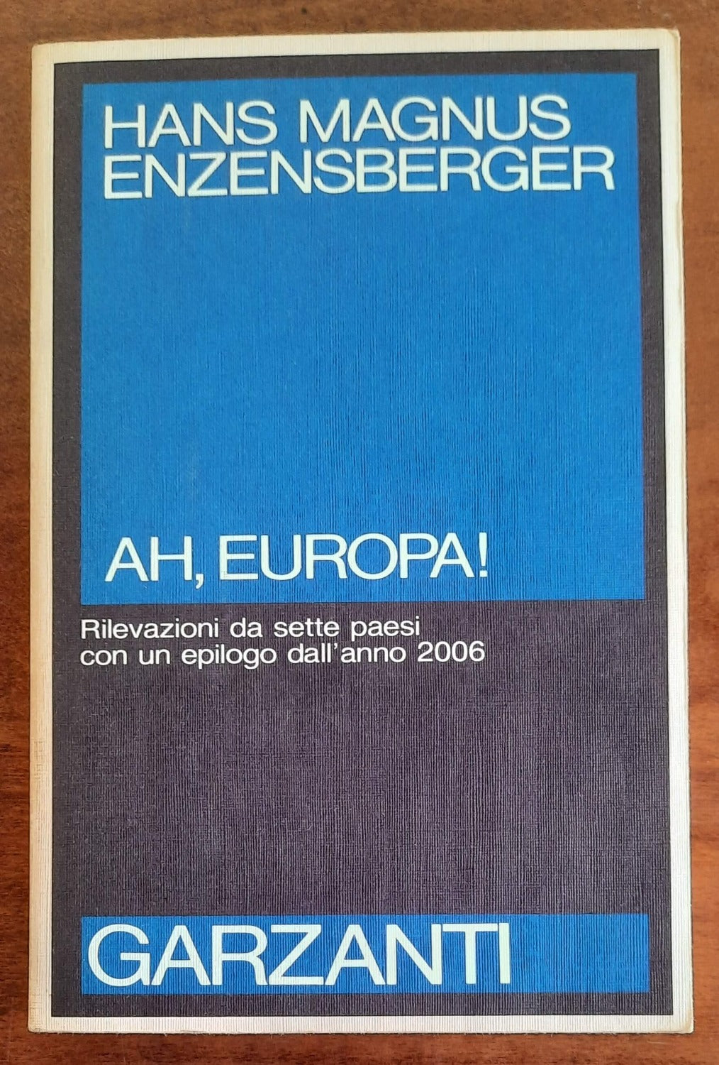 Ah, Europa! Rilevazioni da sette paesi con un epilogo dall’anno 2006