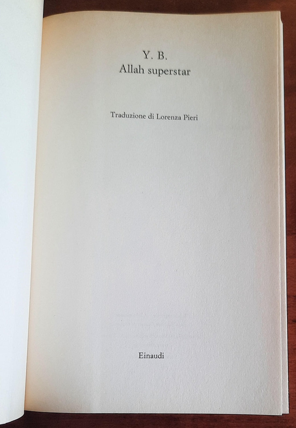 Allah superstar - Einaudi - 2004