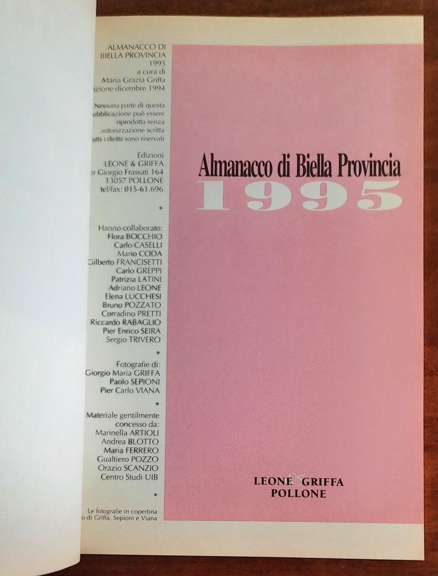 Almanacco di Biella e provincia 1995. Un anno di vita biellese