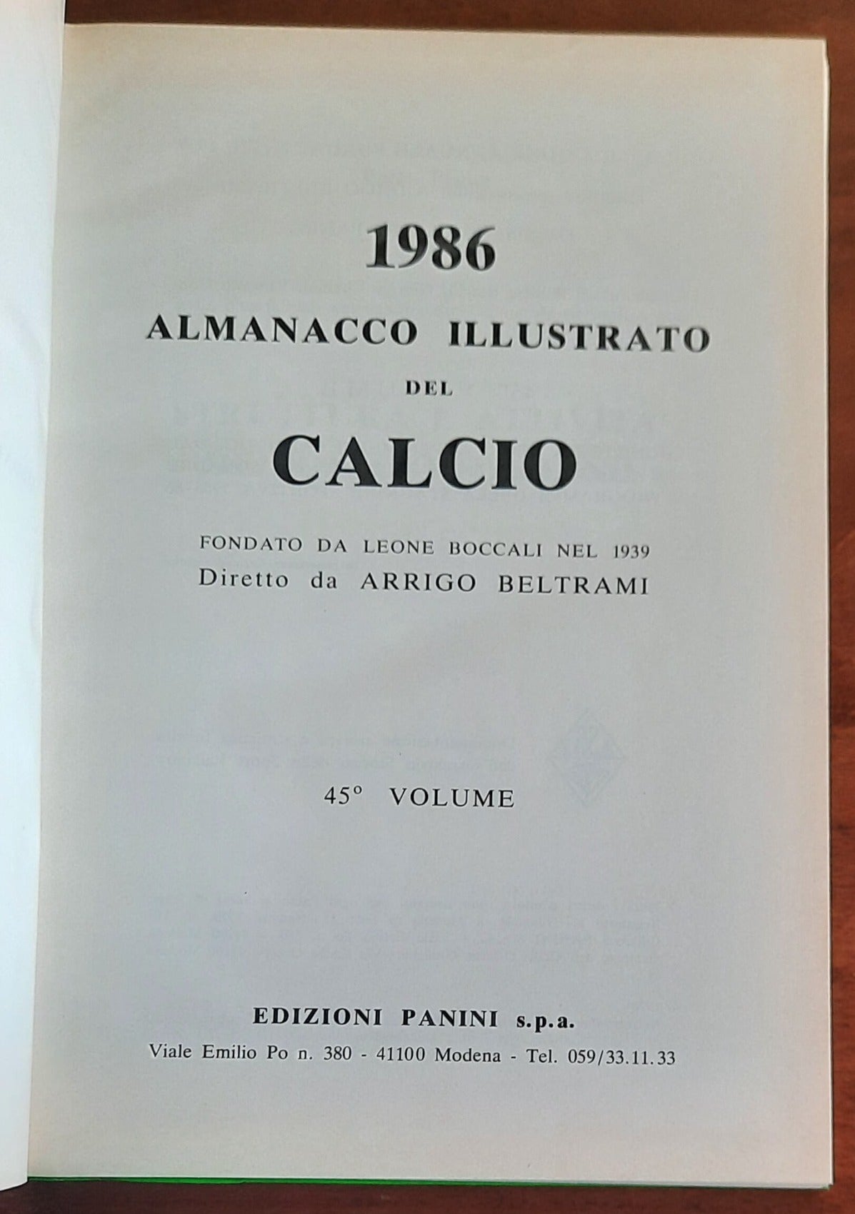 Almanacco illustrato del calcio 1986 - Edizioni Panini
