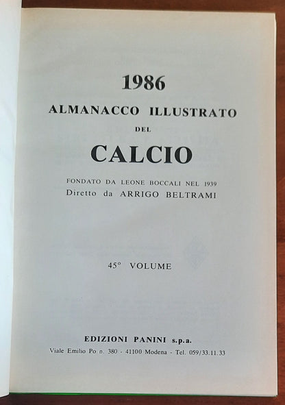 Almanacco illustrato del calcio 1986 - Edizioni Panini