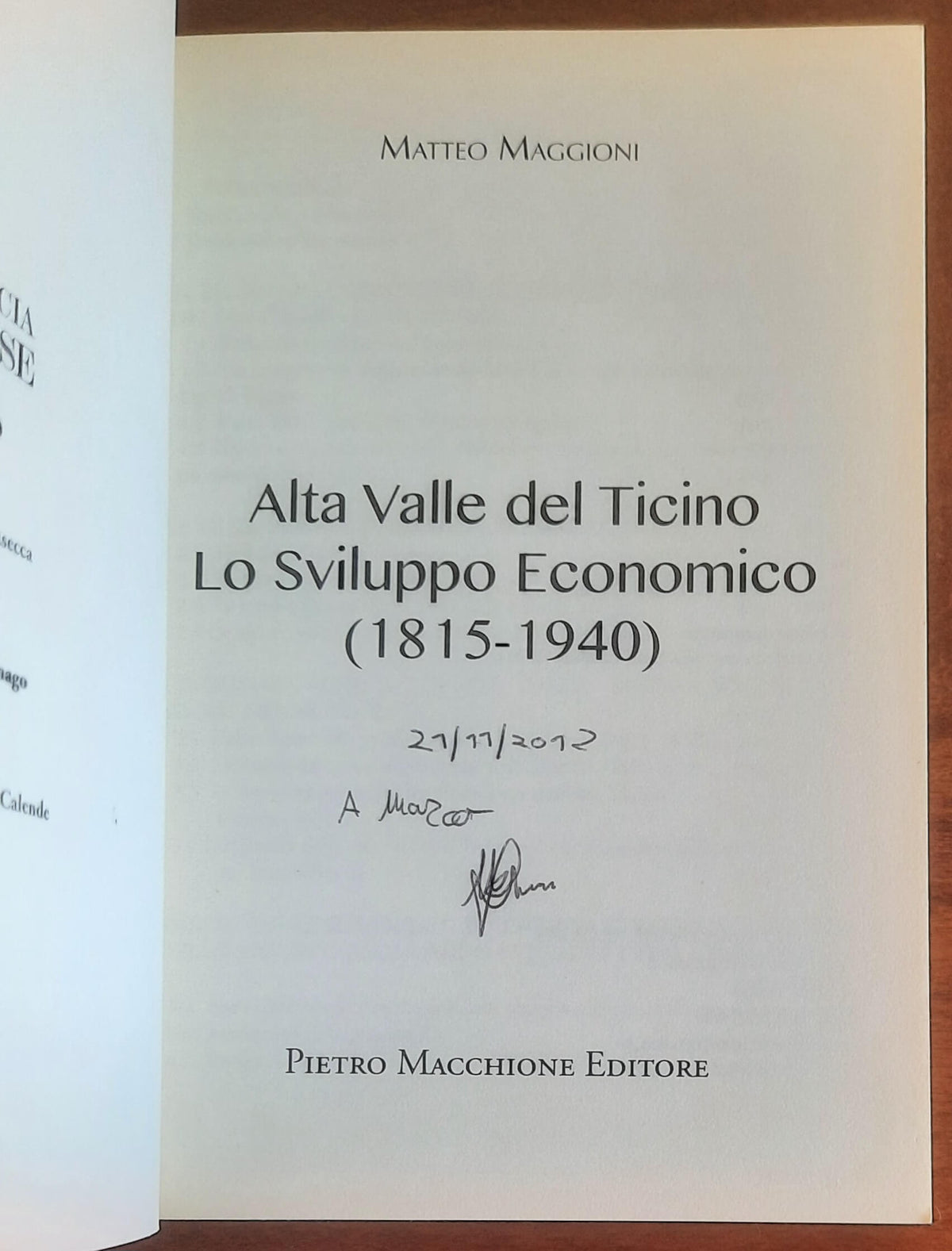 Alta valle del Ticino. Lo sviluppo economico (1815-1940)
