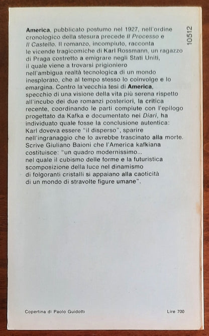 America - di Franz Kafka - Mondadori Oscar