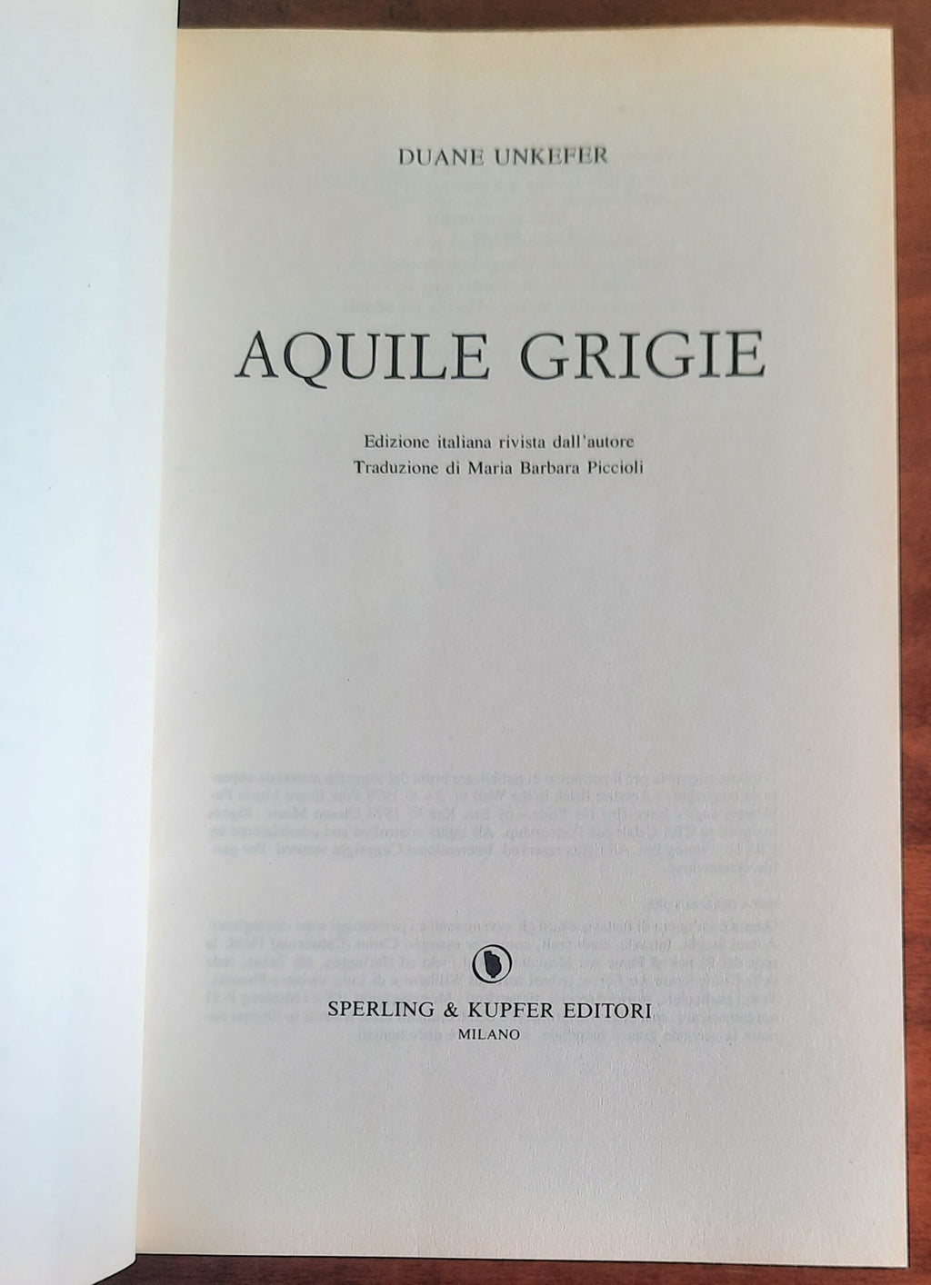 Aquile Grigie - Sperling e Kupfer - 1990 - Libreria Biellese