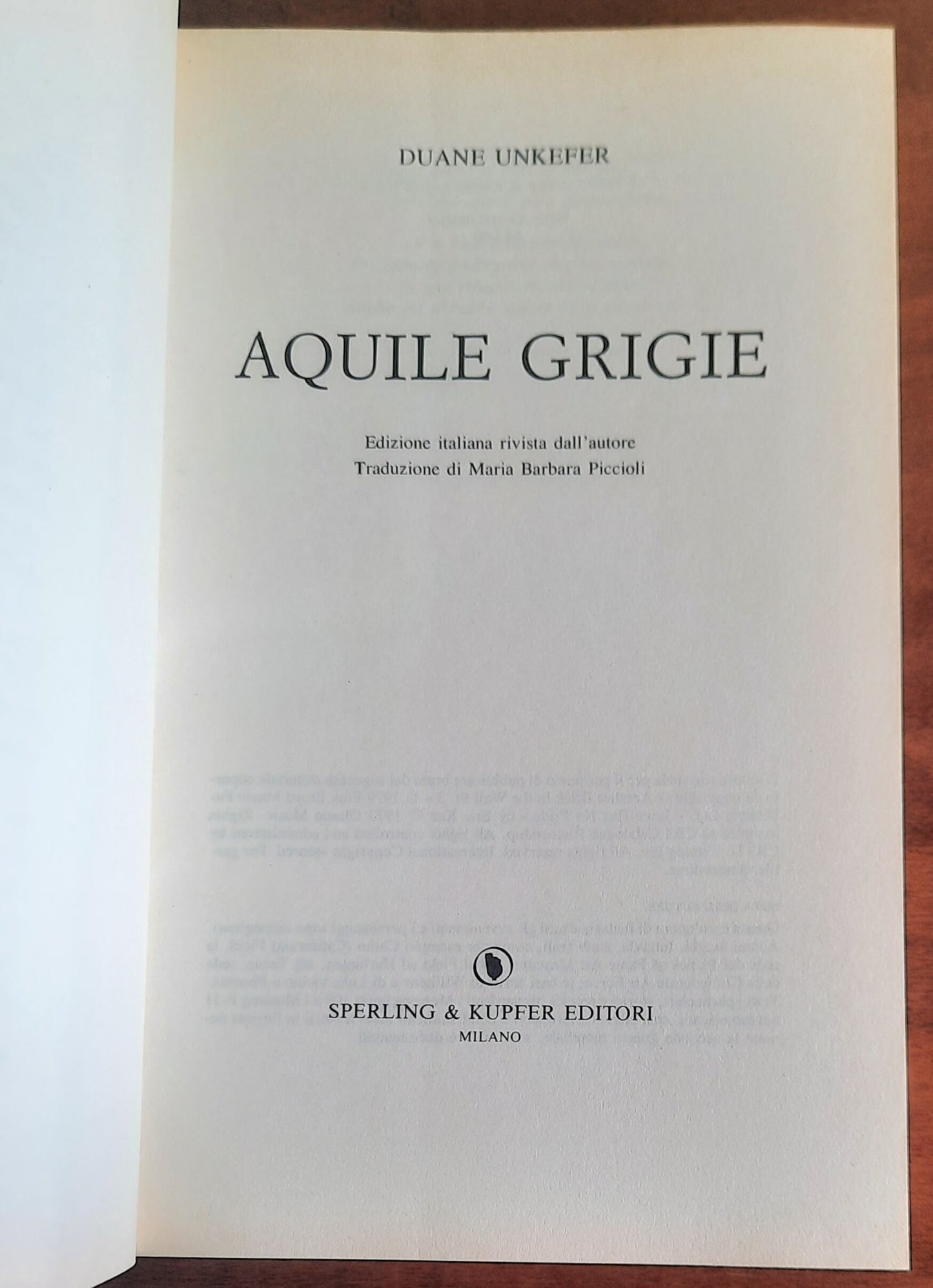 Aquile Grigie - Sperling e Kupfer - 1990