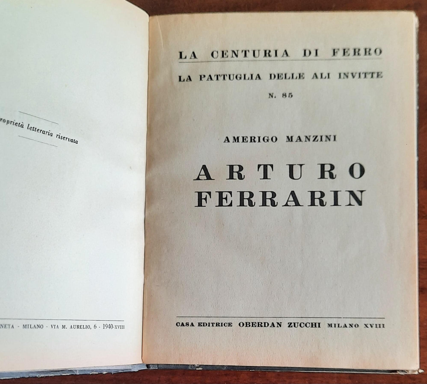 Arturo Ferrarin - Casa Editrice Oberdan Zucchi