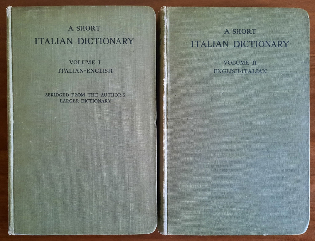 A short Italian dictionary - Cambridge University Press - 2 vol.