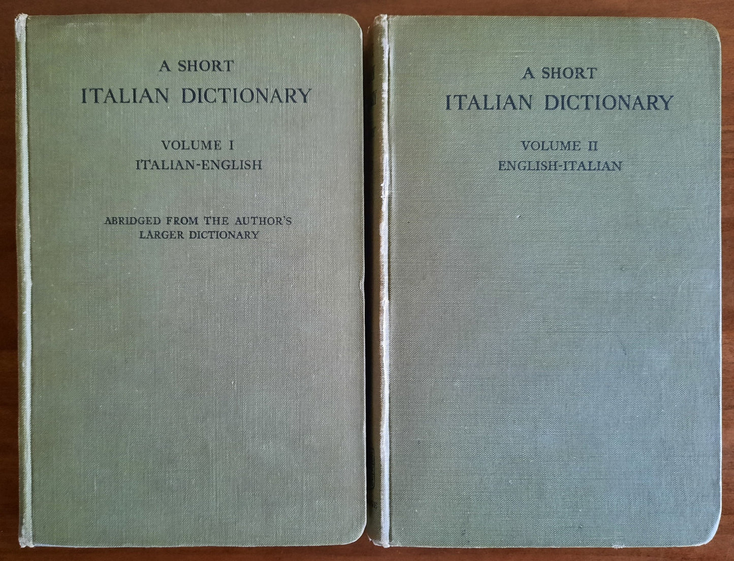 A short Italian dictionary - Cambridge University Press - 2 vol.