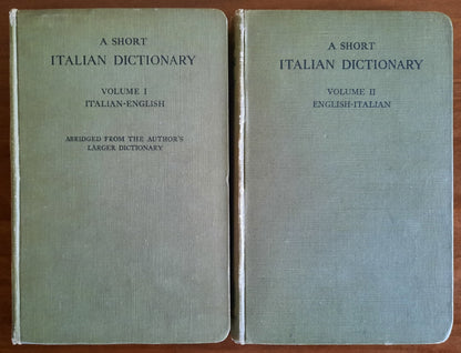 A short Italian dictionary - Cambridge University Press - 2 vol.